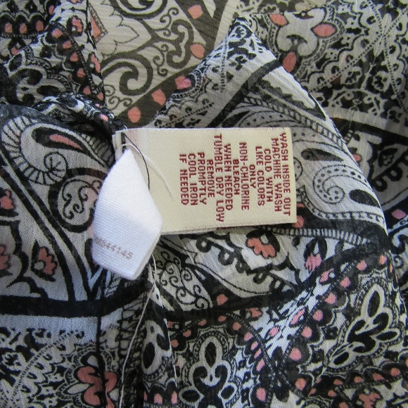 Junior's Mudd Sheer Button Up Top - Picture 7 of 7